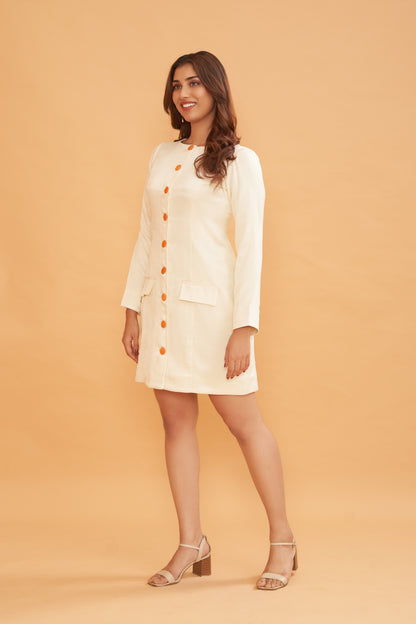 VENESSA COAT STYLE SHORT DRESS